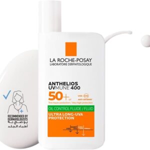 La Roche-Posay Anthelios UVMune 400 Oil Control Invisible Fluid Sunscreen SPF 50+ for Oily Skin 50ml
